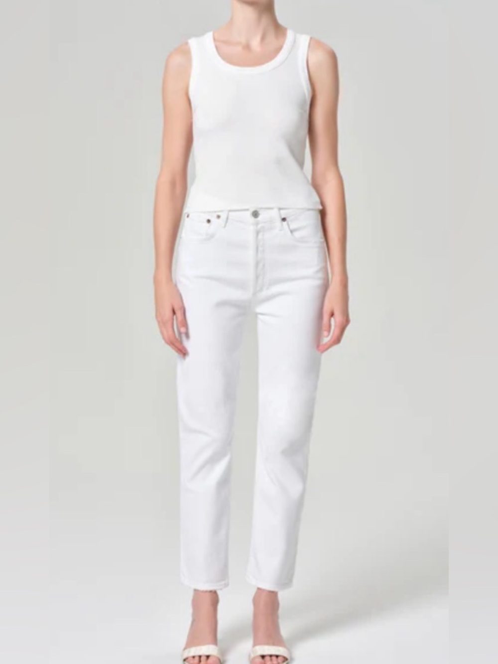 AGOLDE RILEY white high-rise jeans 24